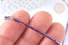 Perles Tube verre violet-bleu métallisé 4,5mm,fournitures création bijoux, le fil de 36cm G7094-Gingerlily Perles