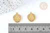 Pendentif médaille abeille laiton brut 15mm, fournitures bijoux laiton brut, lot de 2 G6925-Gingerlily Perles