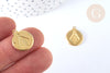 Pendentif médaille abeille laiton brut 15mm, fournitures bijoux laiton brut, lot de 2 G6925-Gingerlily Perles