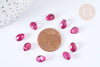 Perle goutte verre rouge foncé 8,5mm, perle cristal création bijoux, lot de 10 G7231-Gingerlily Perles