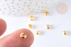Caches perles à écraser laiton doré 4mm, création bijoux doré, lot de 50 (4.5gr) G7317-Gingerlily Perles