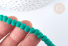 Cuentas redondas de resina verde de 7 mm, cuentas de plástico para hacer joyas, alambre de 40 cm G7221