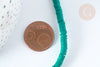 Cuentas de disco heishi de polímero verde 4x1 mm, fabricación de joyas heishi, alambre de 39,9 cm - G7190