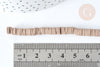 Cuentas de disco de polímero taupe de 6 mm, fabricación de joyas heishi de plástico, alambre de 39,9 cm G7191