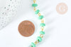 Chaine perles polymère fer doréheishi 7x3.5 mm ,fabrication bijoux colorés, le mètre G7236