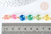 Chaine perles acrylique fer doré géométrique facettée couleur mixte 15mm, Chaine laiton, perle acrylique ,perle géométrique 15mm G7215-Gingerlily Perles