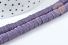 Cuentas de polímero rondelle púrpura oscuro 6x1mm heishi, fabricación de joyas de plástico, hilo de 44,9 cm G7187