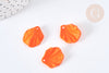 Breloque coquillage orange acrylique effet caoutchouc 20 mm, création bijou perles plastique, lot de 5 G7277-Gingerlily Perles