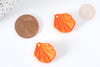 Breloque coquillage orange acrylique effet caoutchouc 20 mm, création bijou perles plastique, lot de 5 G7277-Gingerlily Perles