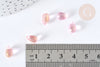 Perles cristal transparent goutte rose paillettes dorée9mm, perles goutte, X50,9mm G7285