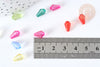 Transparent plastic drop bead mixed color 12mm, bead, colorful plastic jewelry creation, set of 20 G7271