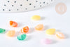 Cuenta de gota de acrílico transparente multicolor de 10 mm, creación de joyería de plástico de colores, juego de 10 G7272