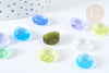 Multicolored crystal faceted drop bead 14.5mm, DIY crystal jewelry creation, set of 10 G7292