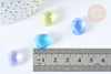 Perle goutte facettée cristal multicolore 14.5mm, création bijoux cristal DIY, lot de 10 G7292