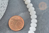 Perle rondelle jade blanc naturel 8x5~5.5mm, création bijoux pierre, le fil de 37.5cm G7330-Gingerlily Perles