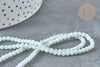 Natural amazonite bead round blue-green 3mm, natural stone, 41cm wire G7395