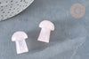 Piedra de masaje de setas de cuarzo rosa natural litoterapia 21mm, cuarzo rosa, litoterapia, X1, G7511