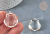 Pendentif coquillage cristal verre laiton doré 26mm, création bijoux coquillage, l'unité G7359-Gingerlily Perles
