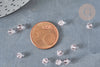 Perles toupies facettées verre rose transparent 4x3.5mm, création bijoux cristal autrichien,lot de 20 - G588-Gingerlily Perles