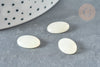 Cabochon ovale résine blanche 14x10x4mm, cabochon pour création bijoux, l'unité G7372-Gingerlily Perles