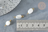 Pendentif connecteur pierre de lune naturelle blanche nuggets 14-18 mm, pendentif bijoux pierre, l'unité G7355-Gingerlily Perles
