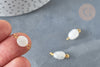 Pendentif connecteur pierre de lune naturelle blanche nuggets 14-18 mm, pendentif bijoux pierre, l'unité G7355-Gingerlily Perles