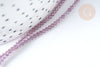 Perle ronde verre facettée irisée transparente violet clair 2mm, fourniture DIY, X1 de 37cm G7333