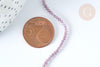 Perle ronde verre facettée irisée transparente violet clair 2mm, fourniture DIY, X1 de 37cm G7333