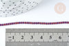 Round pink red metallic glass beads 2.5mm, beads for glass jewelry creation, 35.8cm wire, G8708