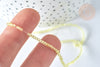 Perle ronde verre facettée transparente jaune clair2~2,5mm, DIY, le fil de 37cm, X1 G7335