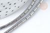 Perles Tube verre argent brillant 4.5x2.5mm,perle tissage et fabrication bijoux,le fil de 36cm G7341-Gingerlily Perles