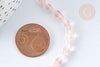Perles Losanges verre facettées transparente rose clair 8x4mm, création bijoux cristal, le fil de 58.4cm G7329-Gingerlily Perles