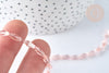 Perles Losanges verre facettées transparente rose clair 8x4mm, création bijoux cristal, le fil de 58.4cm G7329-Gingerlily Perles