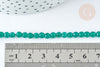 Perles Ronde jade teinté vert facettée 4mm, création bijoux pierre naturelle, le fil de 36.5cm G7394-Gingerlily Perles