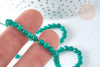 Perles Ronde jade teinté vert facettée 4mm, création bijoux pierre naturelle, le fil de 36.5cm G7394-Gingerlily Perles