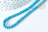 Perle rondelle jade teintée turquoise opaque facettée 4x2.5mm, création bijoux pierre, le fil de 35cm G7538-Gingerlily Perles