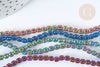 Colorful synthetic hematite striated bead 3.5mm, DIY jewelry creation, X1, G7406