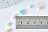 Grosses perles de rocaille verre multicolore pastel 4,5mm, perles rocaille pour perlage et création bijoux, lot de 10g G7401-Gingerlily Perles