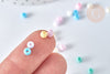 Grosses perles de rocaille verre multicolore pastel 4,5mm, perles rocaille pour perlage et création bijoux, lot de 10g G7401-Gingerlily Perles