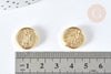 Perle Ronde Vierge Marie laiton doré 15,5mm, pendentif laiton religion madonne, l'unité G7500-Gingerlily Perles