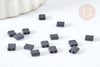 Perles rocaille carré verre rectangle noir mat opaque,création bracelet, perle tila,4.5mm,2 trous, Les 50 (4.8GR) G7489-Gingerlily Perles
