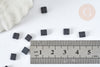 Perles rocaille carré verre rectangle noir mat opaque,création bracelet, perle tila,4.5mm,2 trous, Les 50 (4.8GR) G7489-Gingerlily Perles
