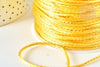 Cordon Jaune poussin fil doré métallisé en queue de nylon 1,5mm, cordon satiné création bijoux, le mètre G7469-Gingerlily Perles