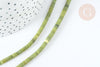 Heishi green jade bead 4mm, natural stone jewelry, natural green jade, stone bead, 44cm wire - G7225