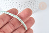 Perle agate naturelle teintée vert clair heishi tube 4mm, création bijoux pierre naturelle, le fil de 38cm G5824-Gingerlily Perles