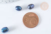 Perle naturelleeau douce noire semi-percée 7~10mm, création bijoux perle noire eau douce,l'unité G7587-Gingerlily Perles