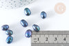 Perle naturelleeau douce noire semi-percée 7~10mm, création bijoux perle noire eau douce,l'unité G7587-Gingerlily Perles