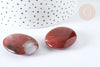 Natural red jasper tumbled stone oval polished 44-45mm, natural lithotherapy stone, unit G7580