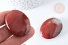 Piedra rodada jaspe rojo natural ovalada pulida 44-45 mm, piedra de litoterapia natural, unidad G7580