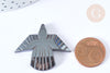 Pendentif oiseau hématite de synthèse gris 39mm, pendentif pour fabrication bijoux, l'unité G7969-Gingerlily Perles
